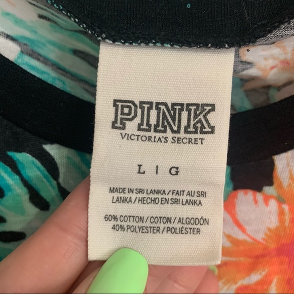VS PINK Tropical print Crop Top - Picture 3 of 5